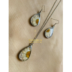 Daisy Floral Pendant Set