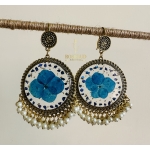 Blue Floral Earrings