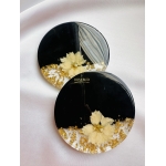 Black Floral Coasters